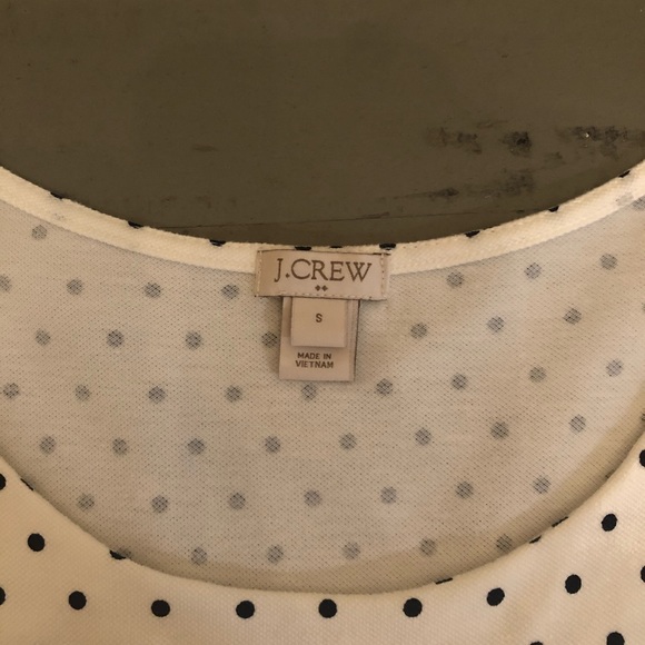 J. Crew cream and ivory polka dot top - Picture 3 of 4